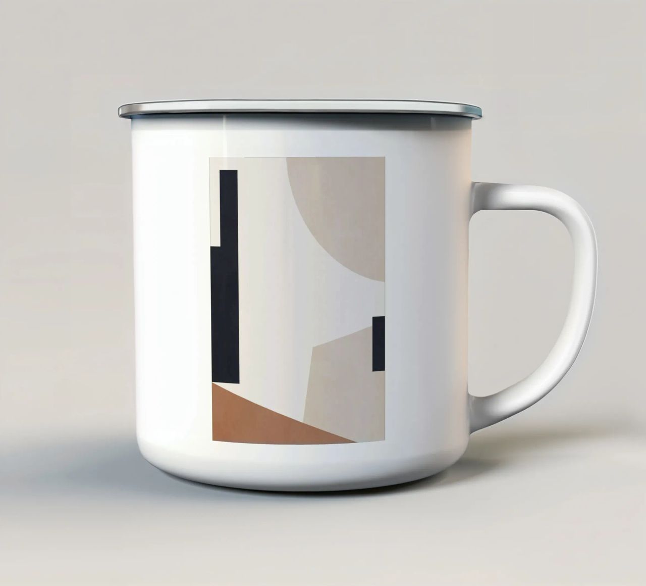 Forme astratte minimali 3 tazza in smalto da Gaite