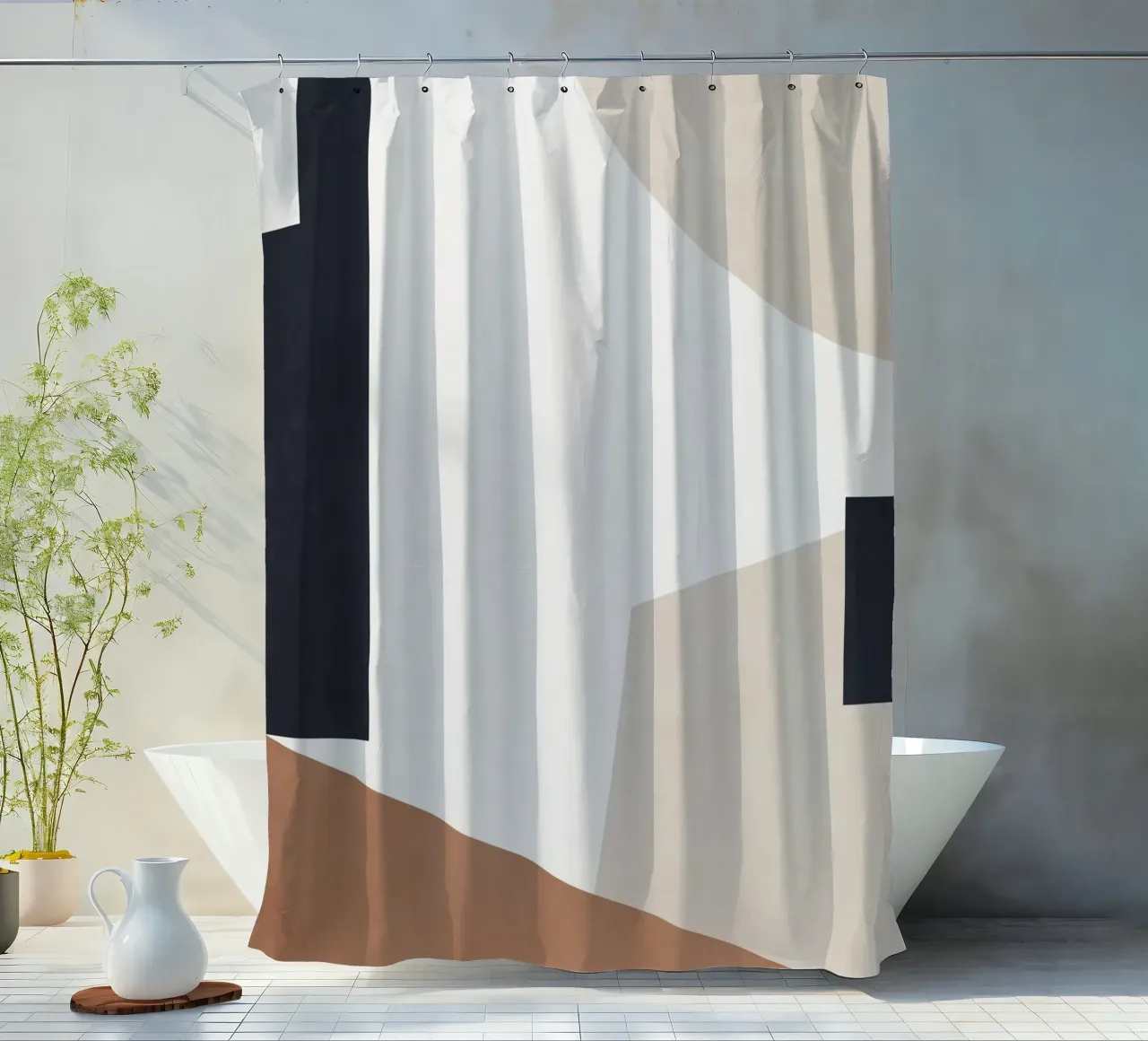 Forme astratte minimali 3 tenda da doccia da Gaite