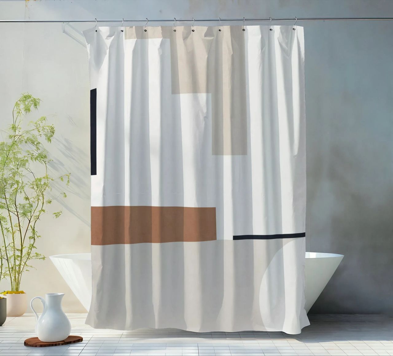 Forme astratte minimali 4 tenda da doccia da Gaite