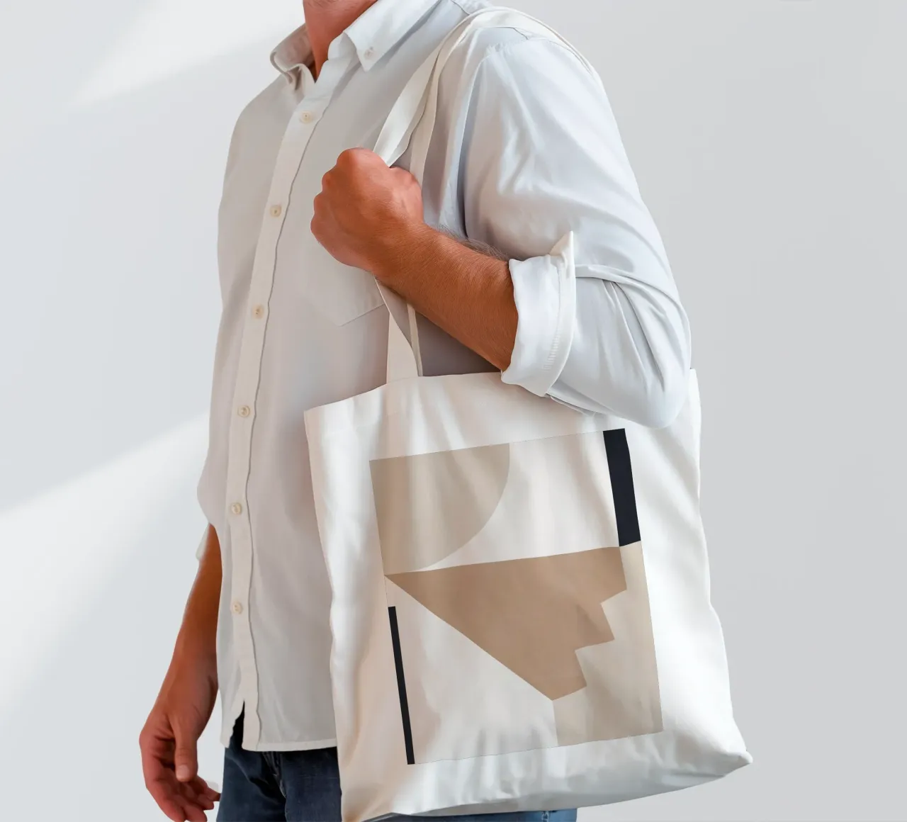 Forme astratte minimali 5 borsa in juta da Gaite