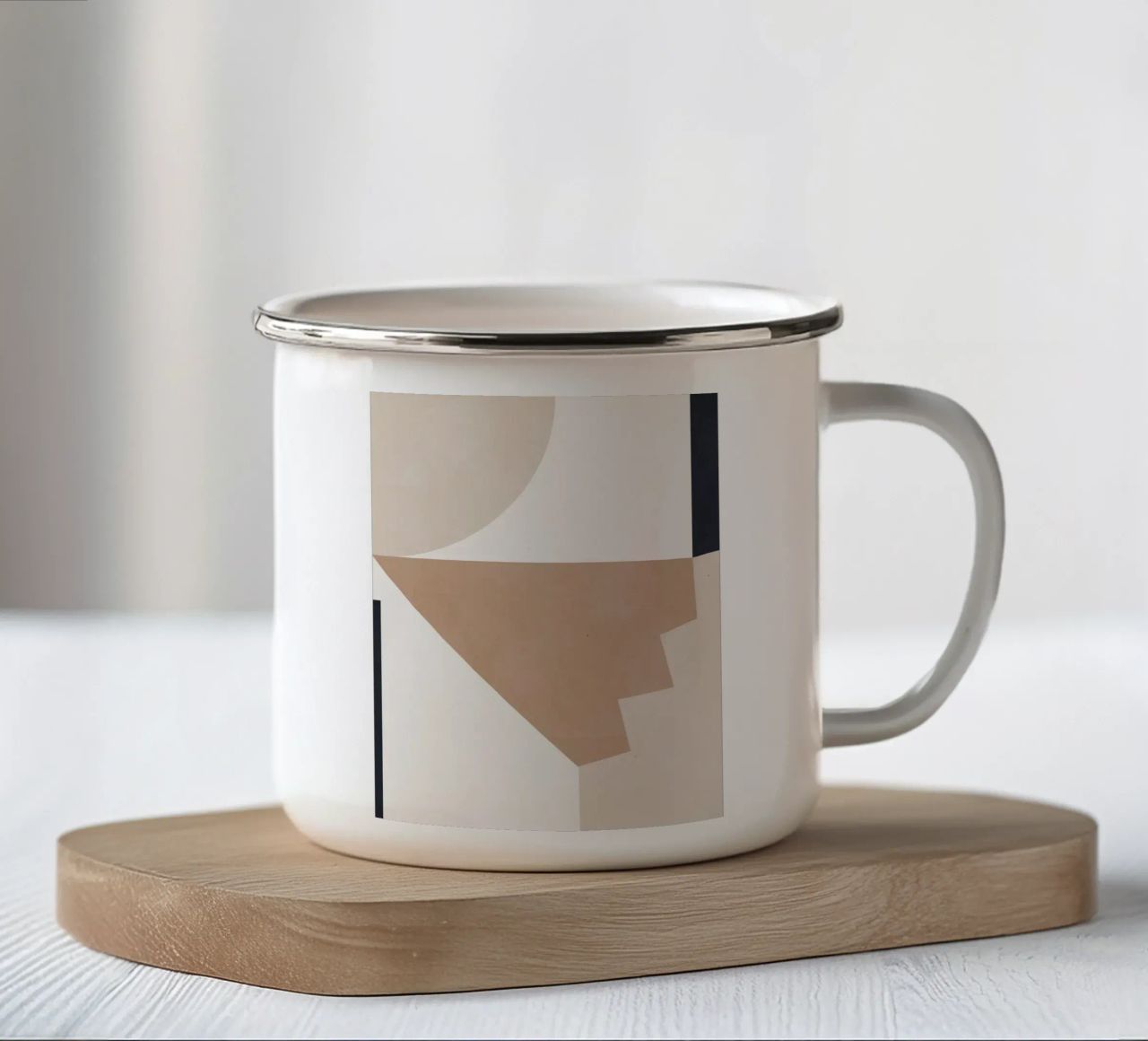 Forme astratte minimali 5 tazza in smalto da Gaite