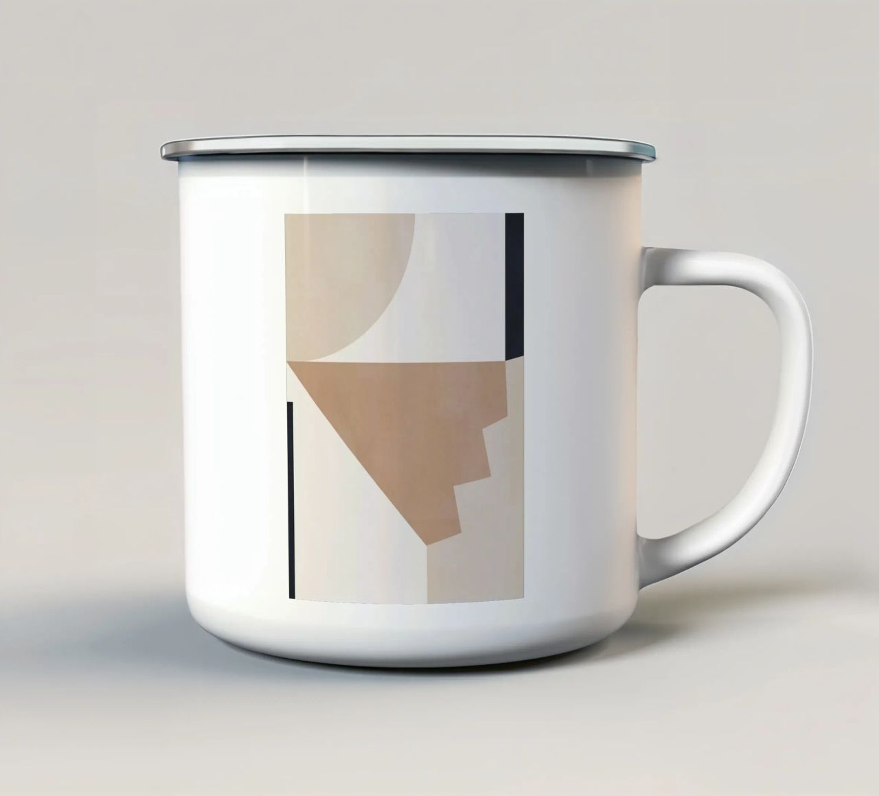 Forme astratte minimali 5 tazza in smalto da Gaite