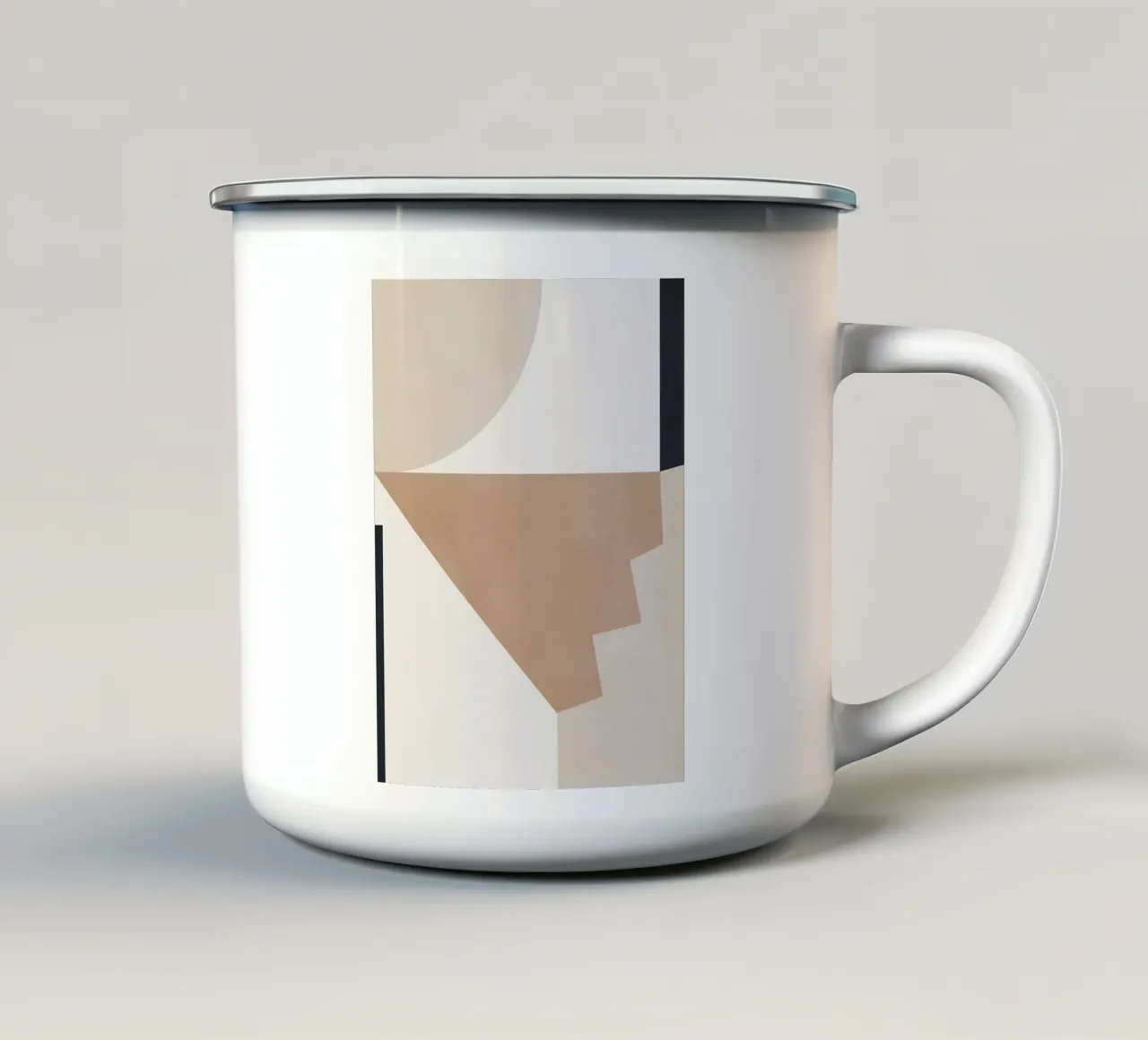 Formes abstraites minimales 5 mug en émail de Gaite