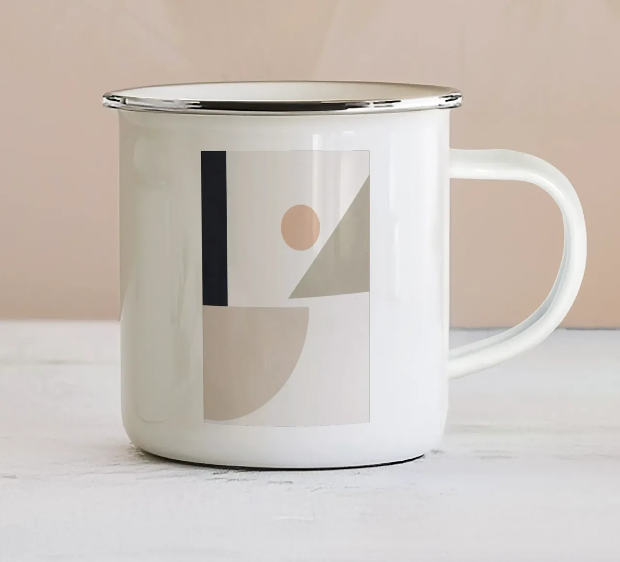 Forme astratte minimali 6 tazza in smalto da Gaite