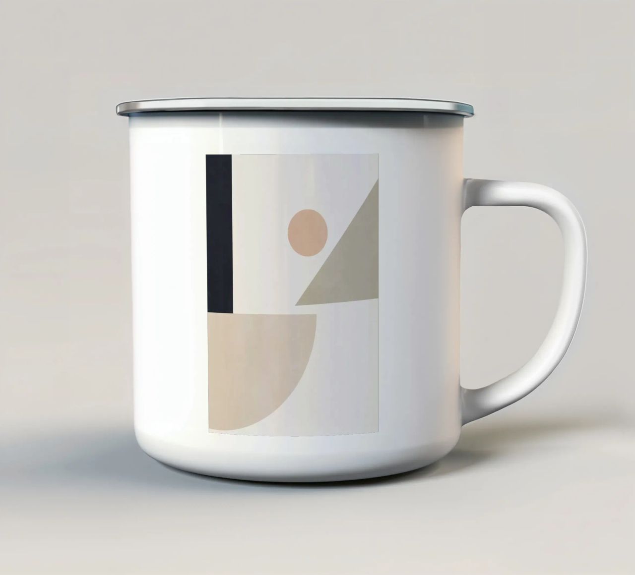 Forme astratte minimali 6 tazza in smalto da Gaite