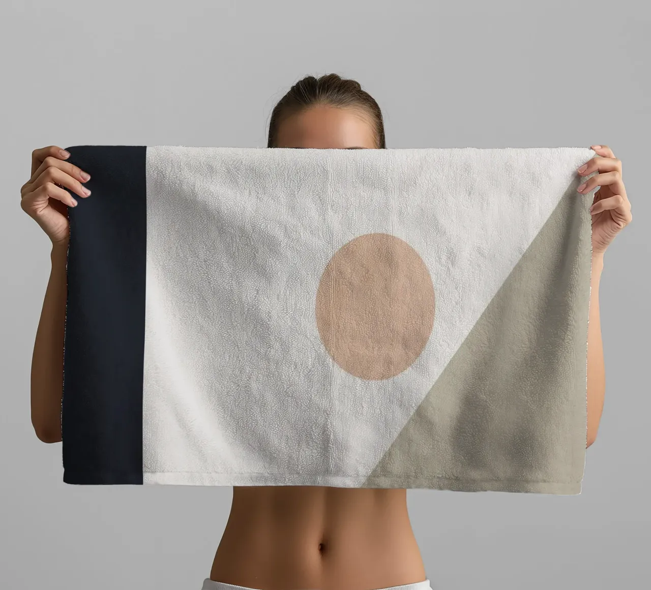 Minimalistische abstracte vormen 6 badhanddoek van Gaite