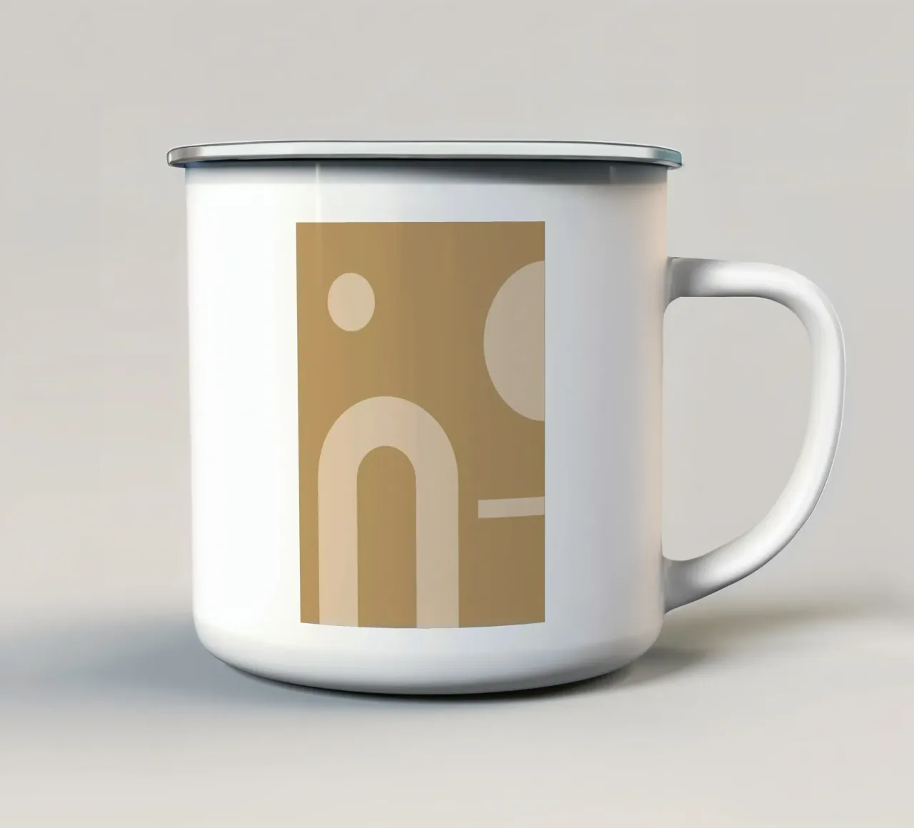 Forme astratte minimali 7 tazza in smalto da Gaite