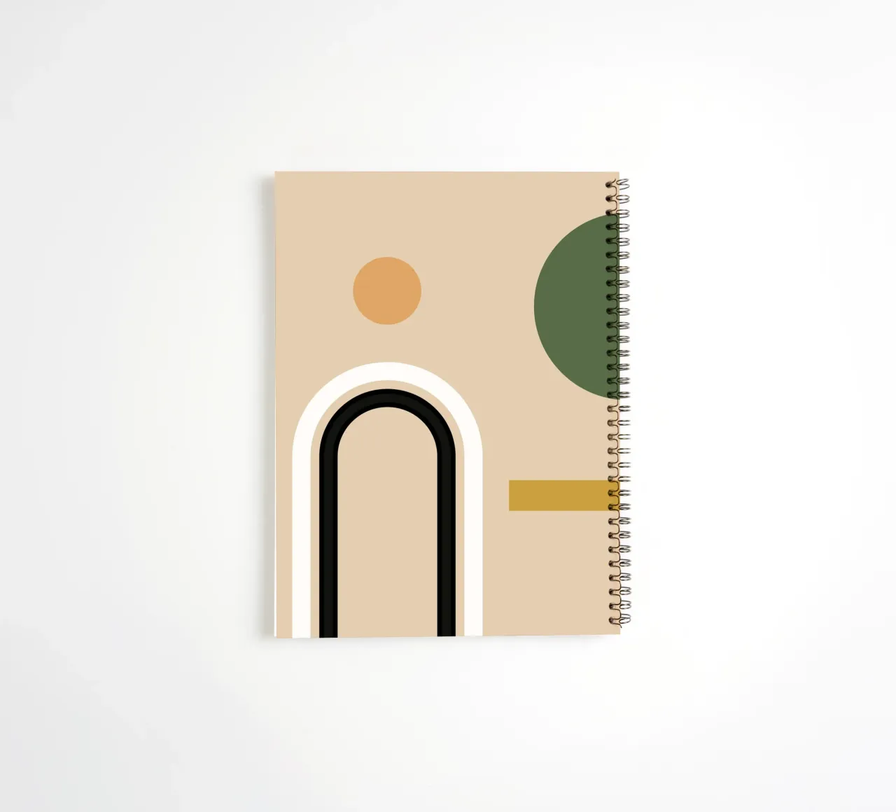 Minimal Abstract Shapes 9 spiral notebook by Gaite