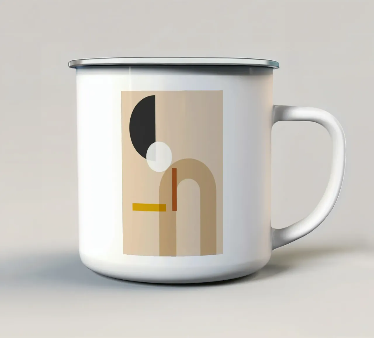 Forme astratte minimali 10 tazza in smalto da Gaite
