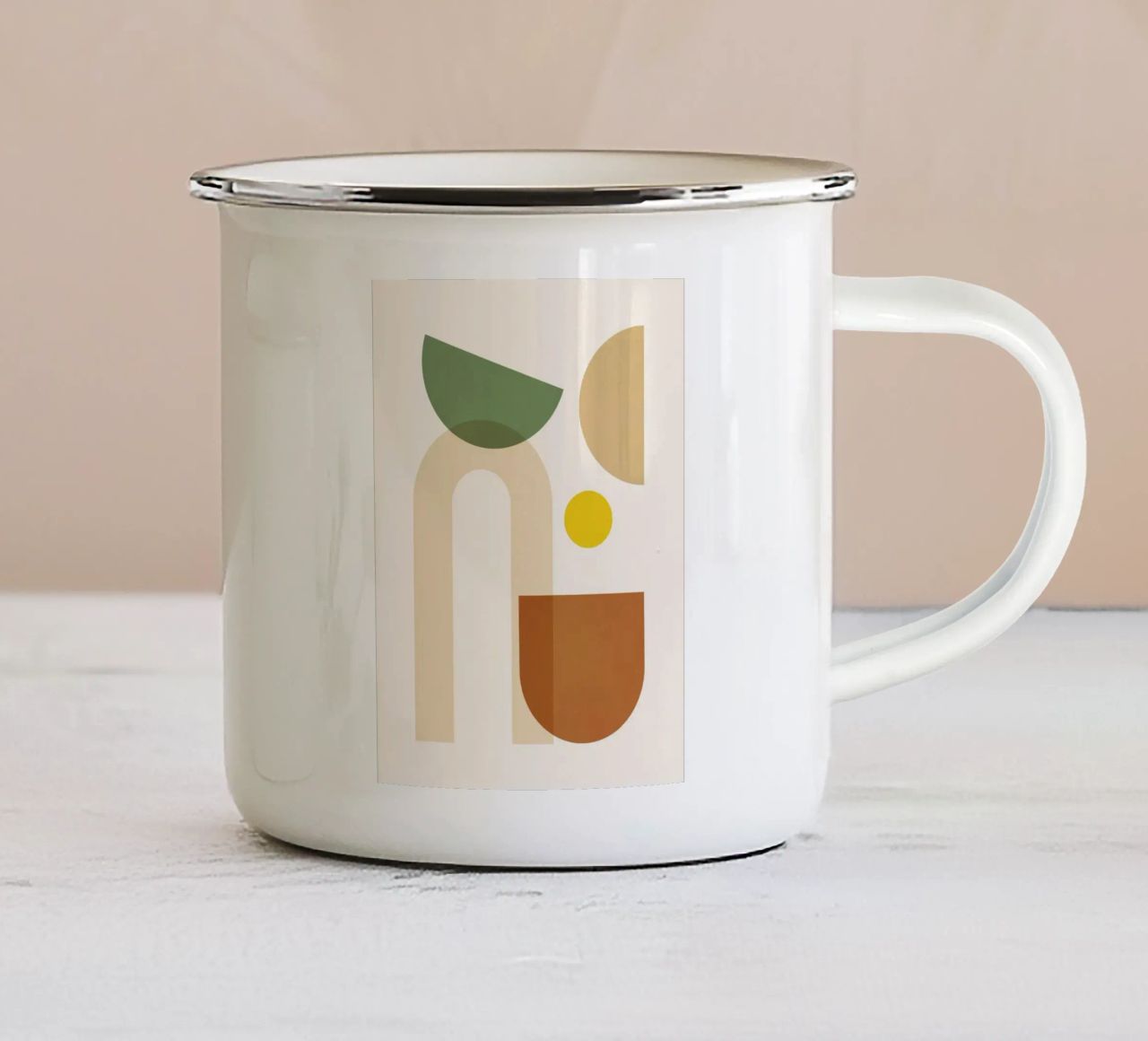 Forme astratte minimali 11 tazza in smalto da Gaite
