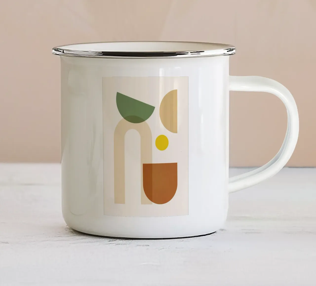Forme astratte minimali 11 tazza in smalto da Gaite
