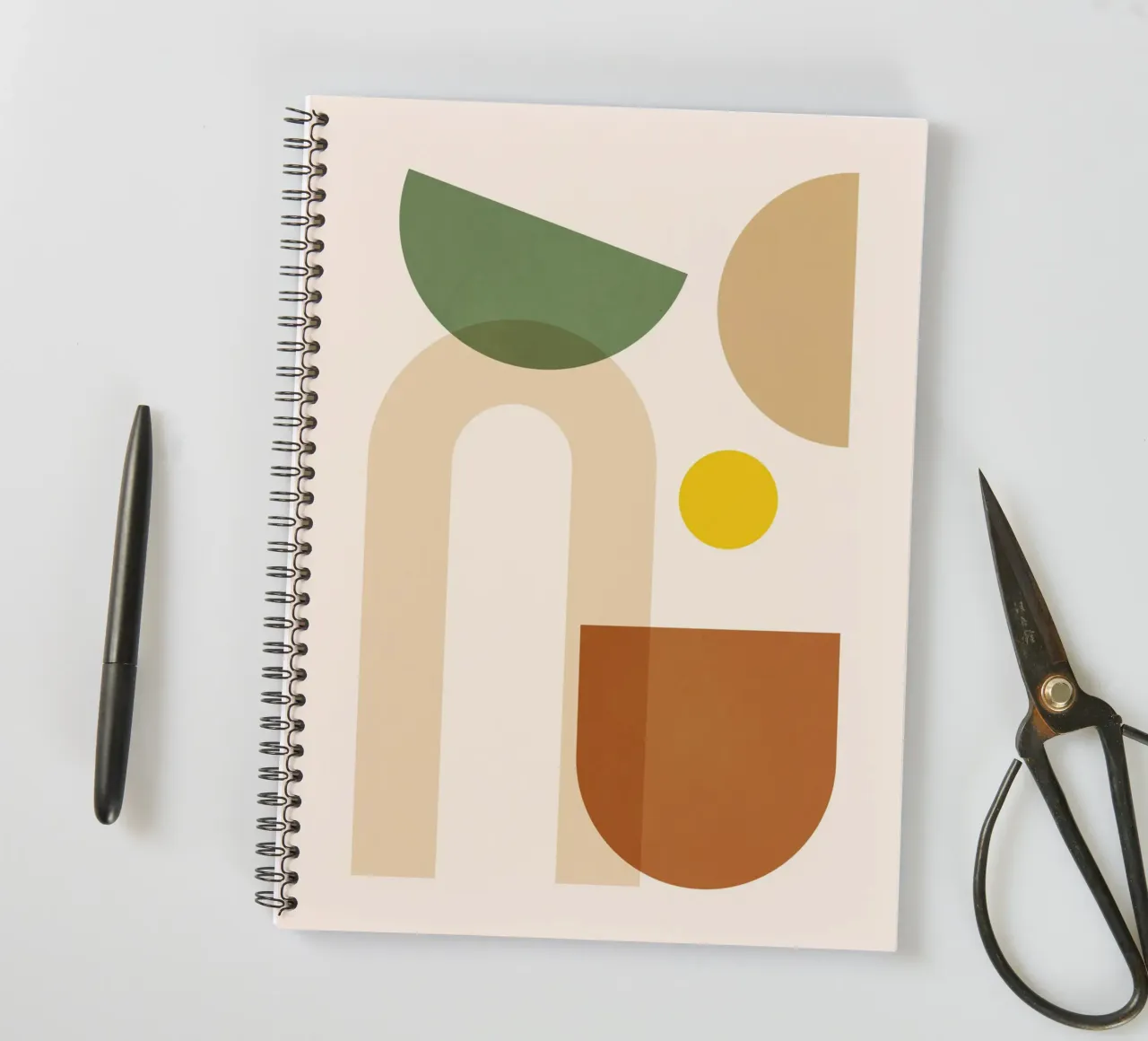 Minimal Abstract Shapes 11 spiral notebook by Gaite