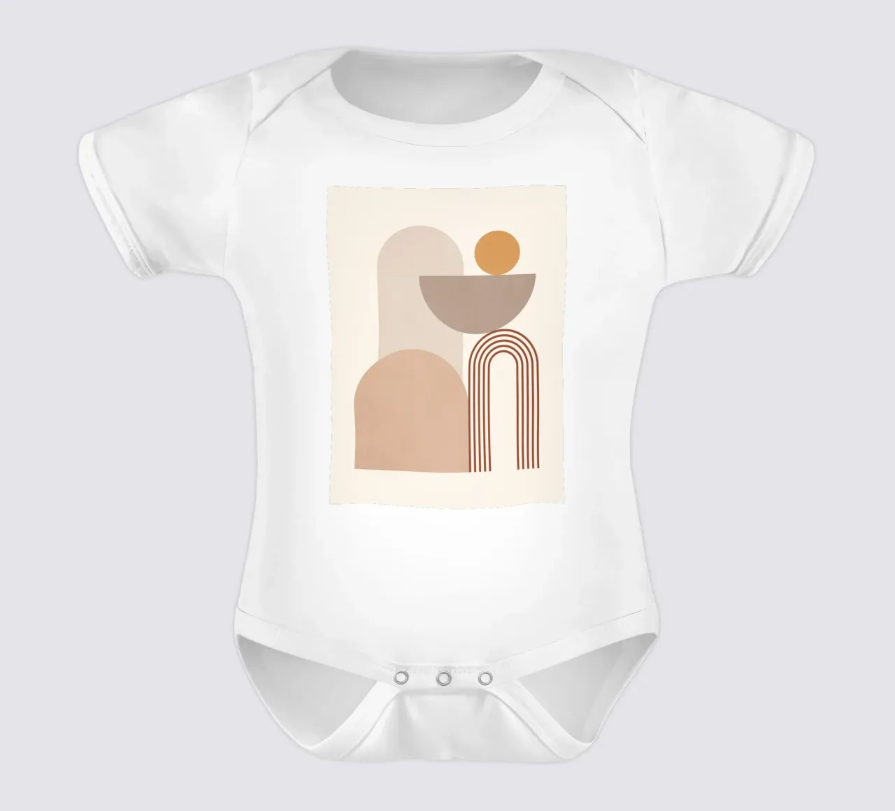 Minimal Abstract Shapes 12 short-sleeve baby romper by Gaite