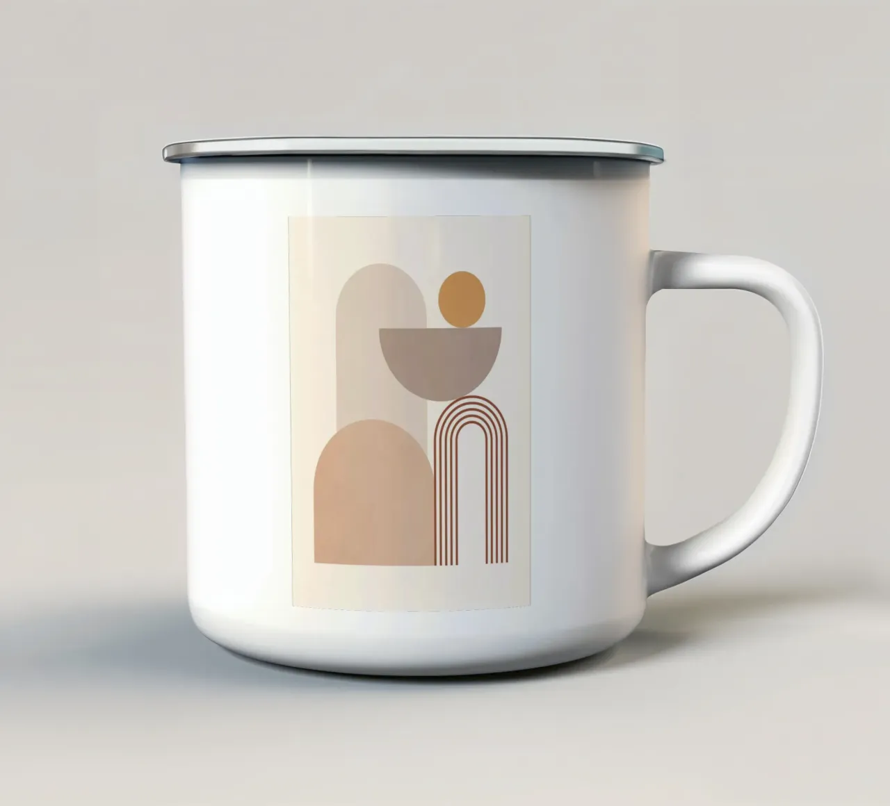 Formas abstractas mínimas 12 taza de esmalte de Gaite