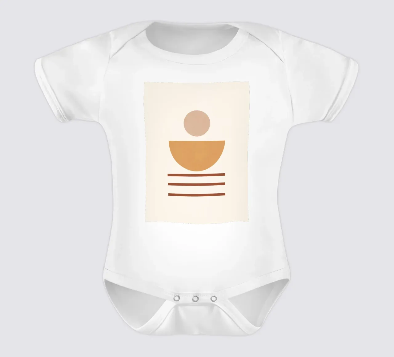 Minimal Abstract Shapes 14 short-sleeve baby romper by Gaite