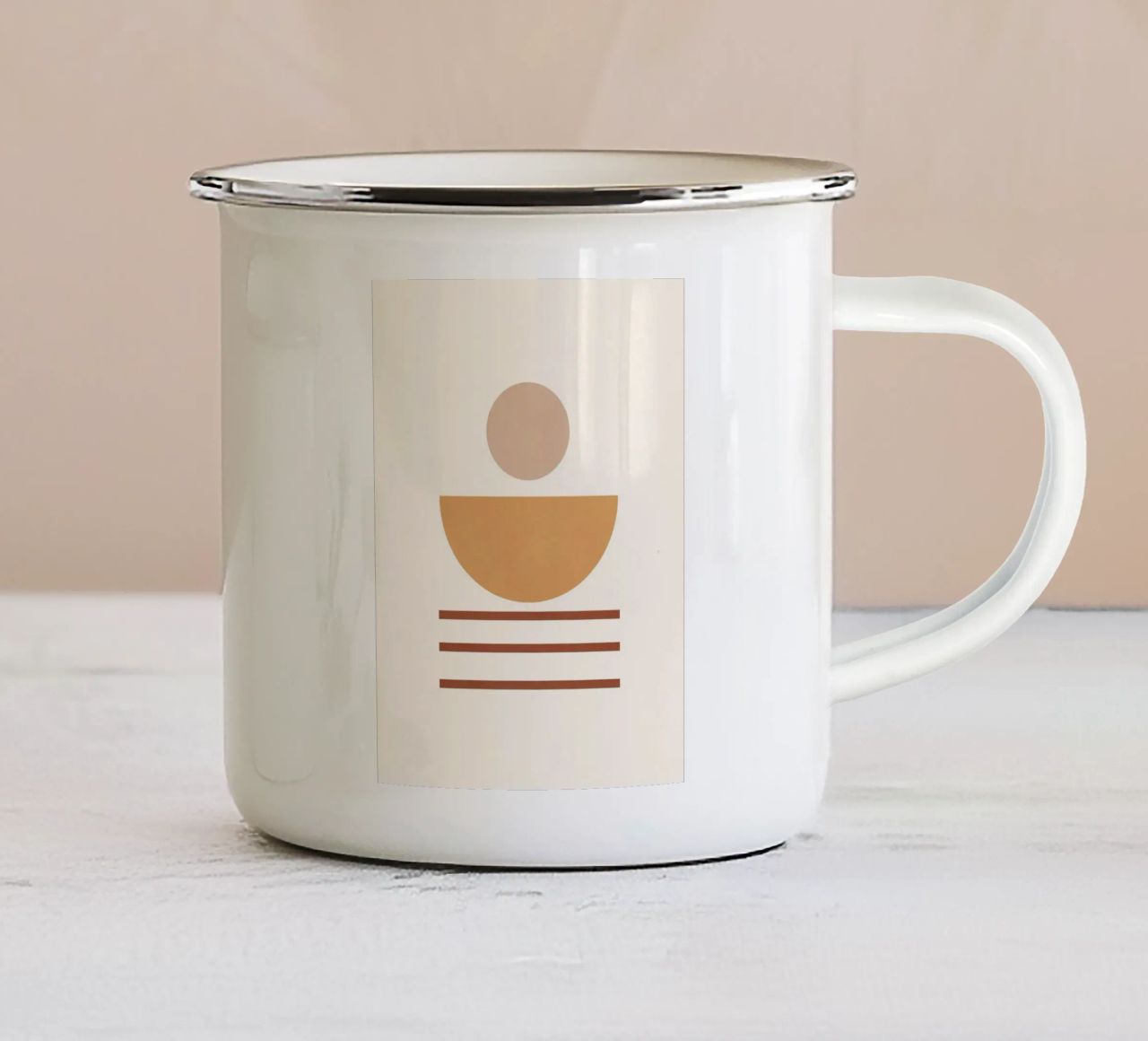 Forme astratte minimali 14 tazza in smalto da Gaite