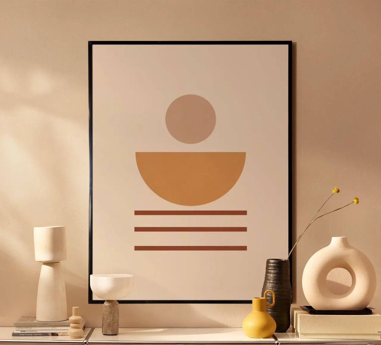 Forme astratte minimali 14 poster con telaio in plastica da Gaite