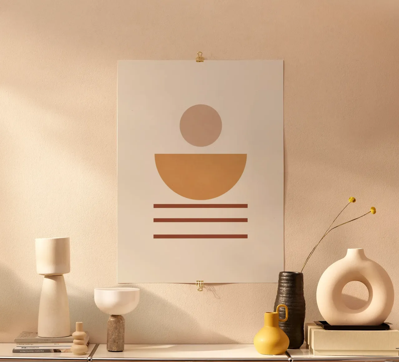 Forme astratte minimali 14 poster con telaio in plastica da Gaite