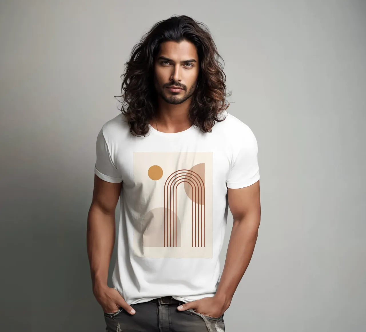 Minimal Abstract Shapes 15 t-shirt by Gaite