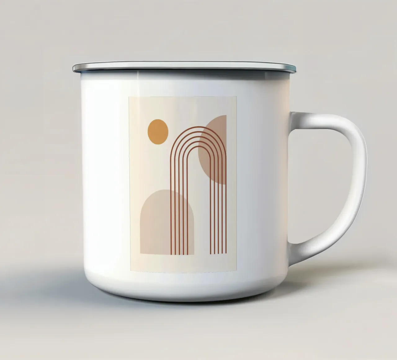 Forme astratte minimali 15 tazza in smalto da Gaite