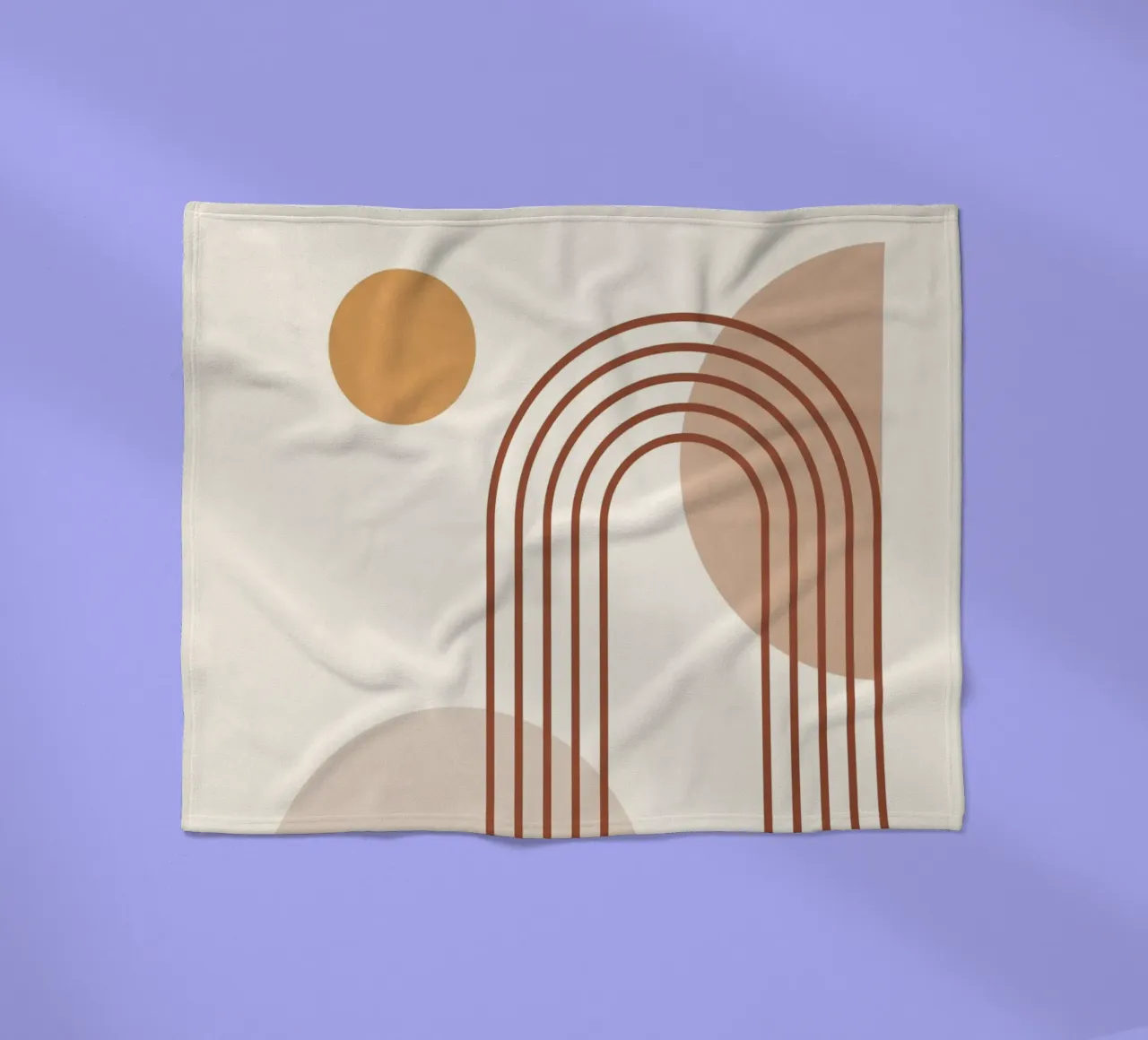 Minimal Abstract Shapes 15 fleece blanket by Gaite