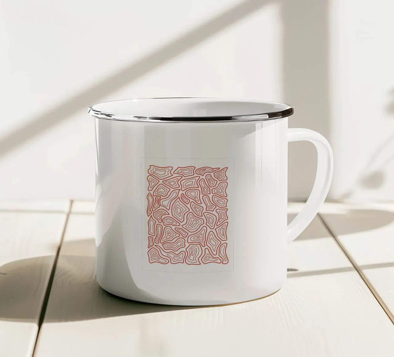 Motivo astratto a linee tazza in smalto da MODERN NUANCE