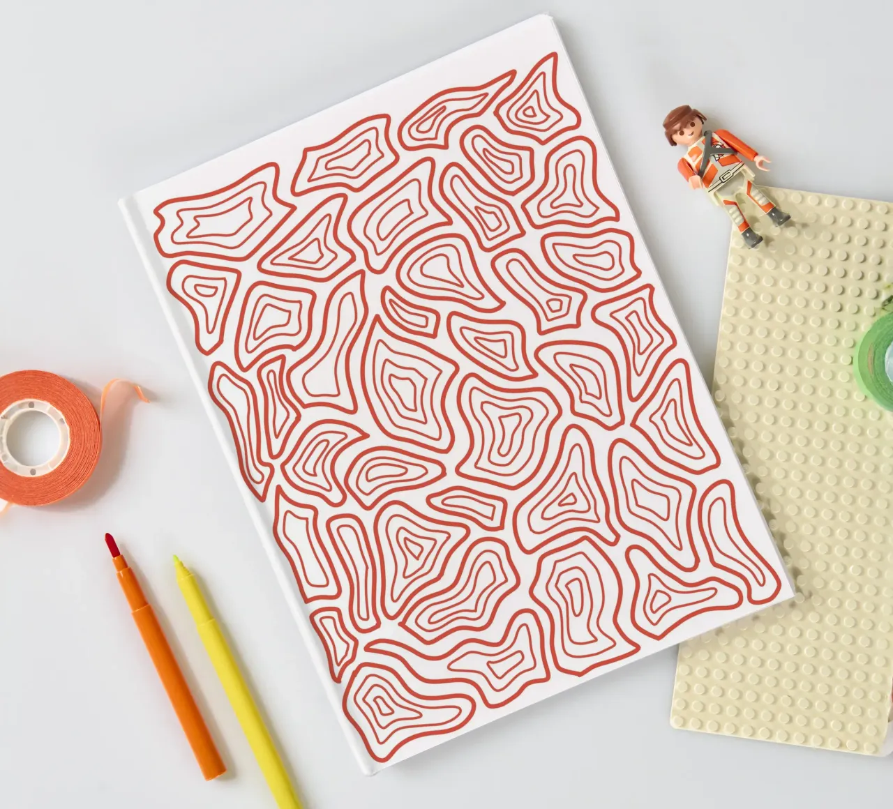 Abstract Line Motif notebook by MODERN NUANCE