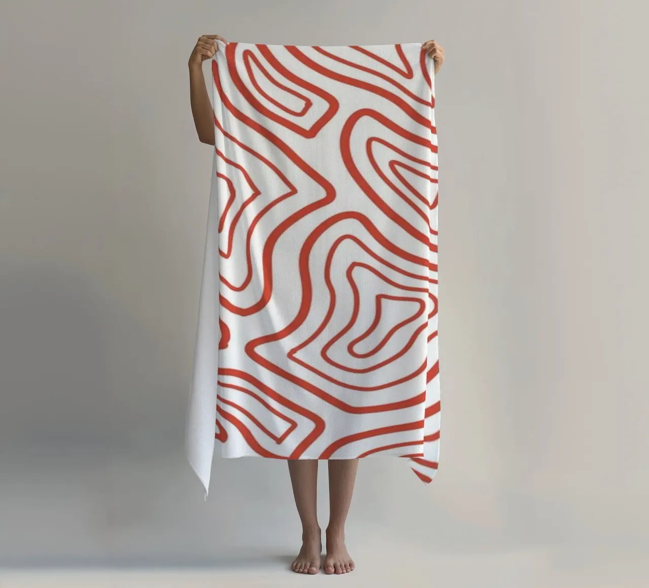 Abstract Line Motif beach towel by MODERN NUANCE