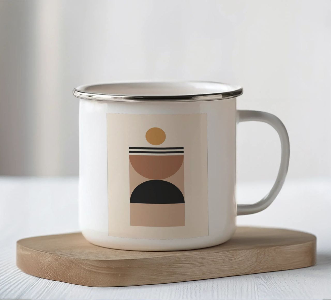 Forme astratte minimali 16 tazza in smalto da Gaite