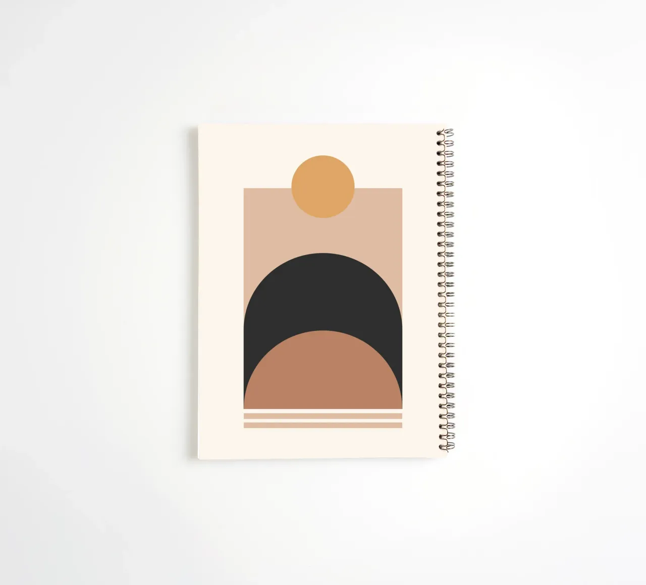 Minimal Abstract Shapes 17 spiral notebook by Gaite