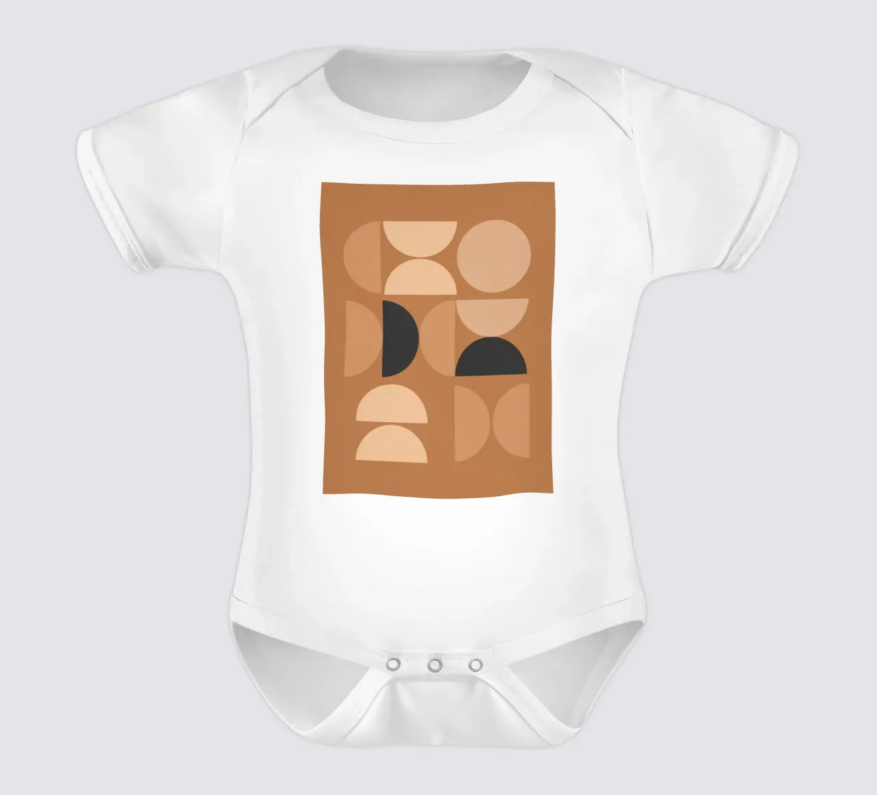 Minimal Abstract Shapes 18 short-sleeve baby romper by Gaite