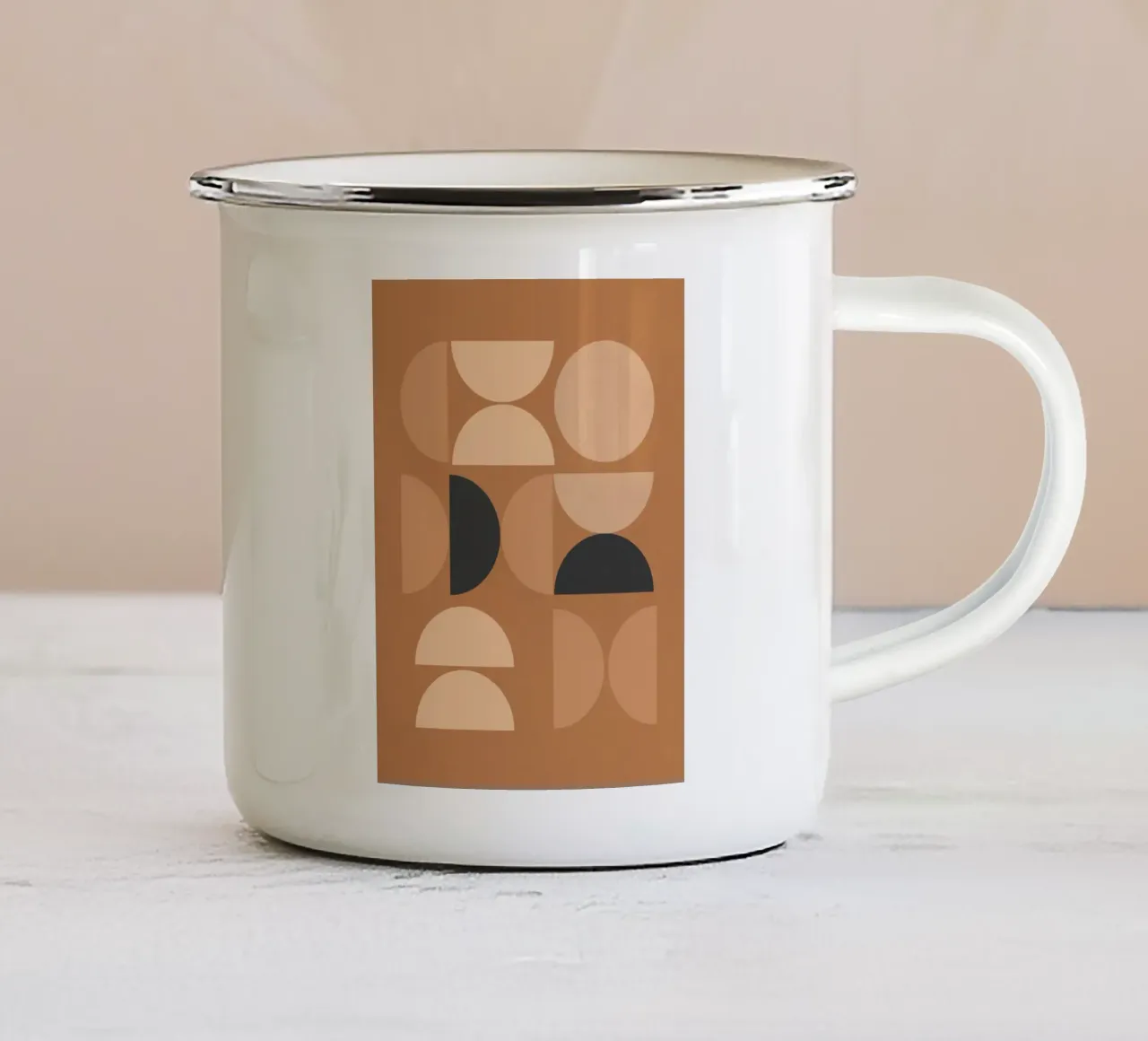 Forme astratte minimali 18 tazza in smalto da Gaite