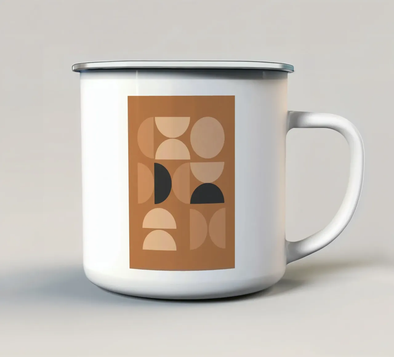 Formas abstractas mínimas 18 taza de esmalte de Gaite