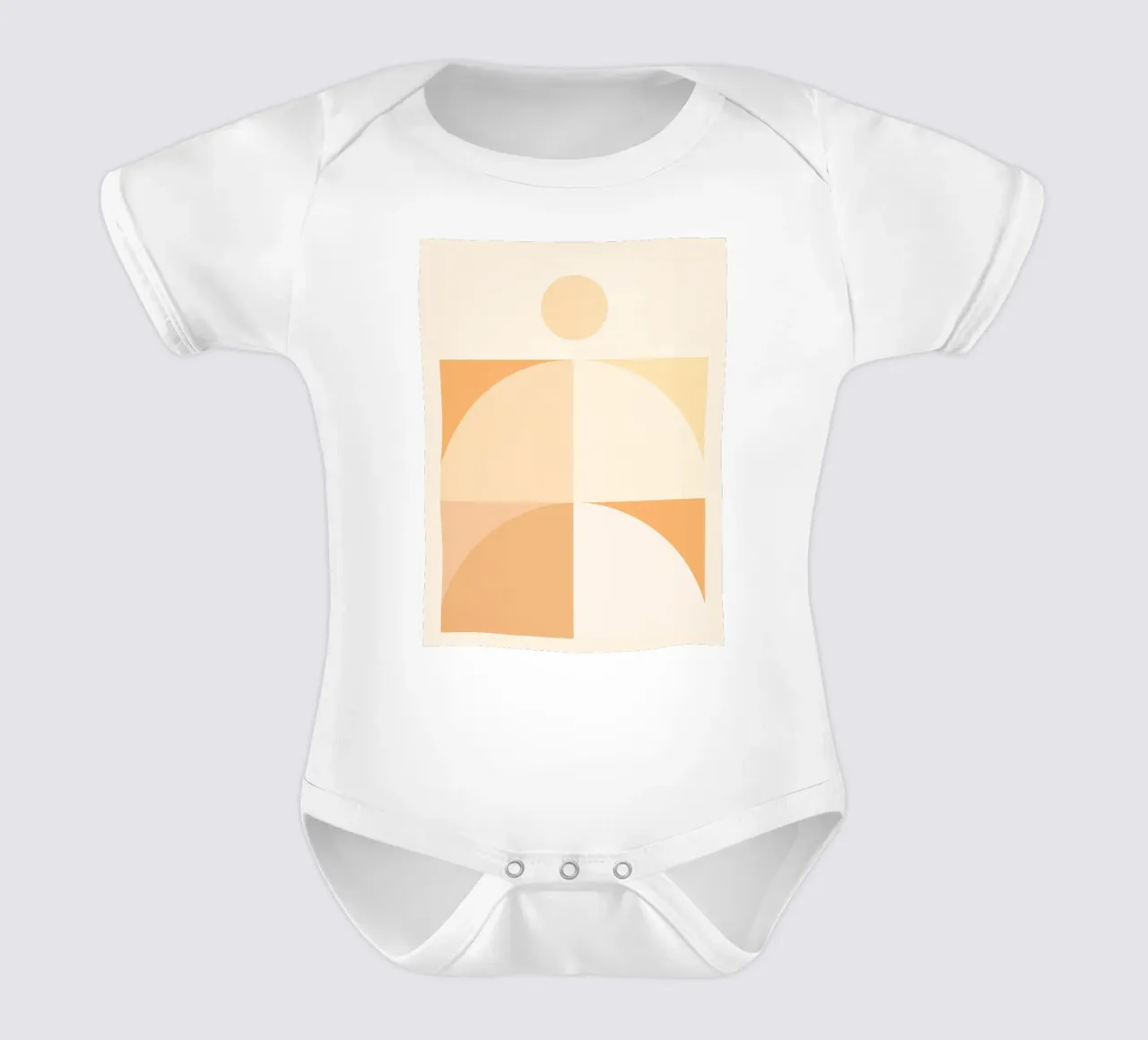 Minimal Abstract Shapes 19 short-sleeve baby romper by Gaite