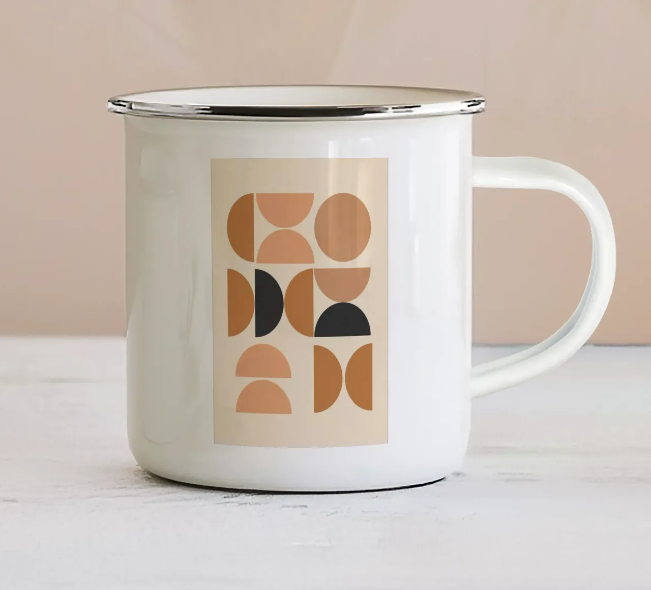 Forme astratte minimali 21 tazza in smalto da Gaite