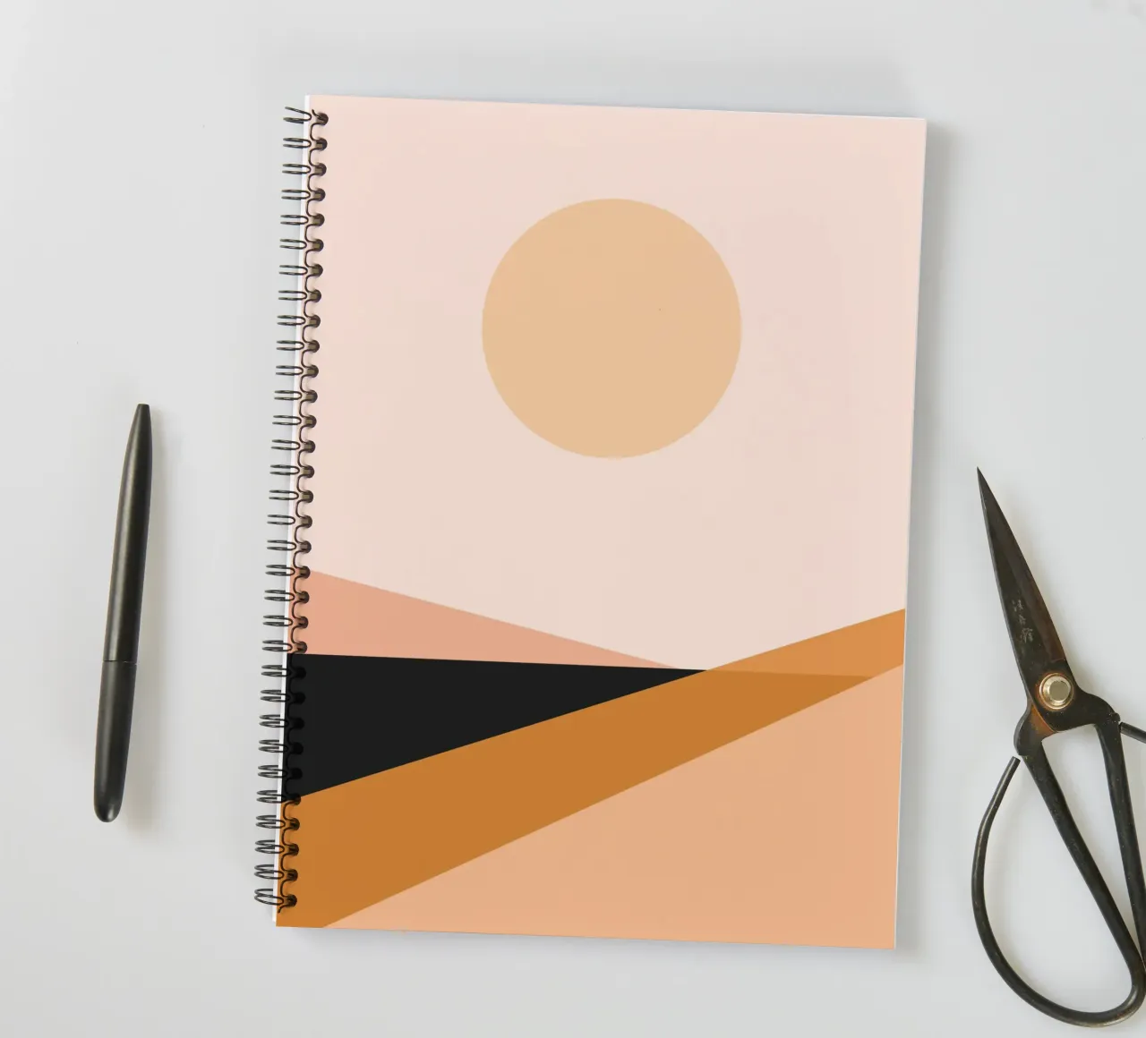 Minimal Abstract Shapes 23 spiral notebook by Gaite