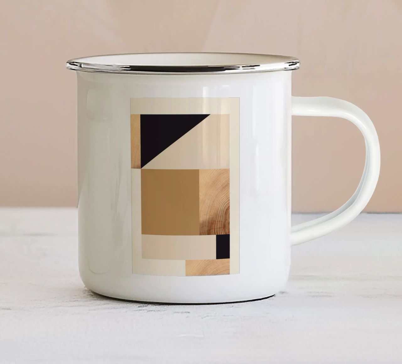 Forme astratte minimali 24 tazza in smalto da Gaite