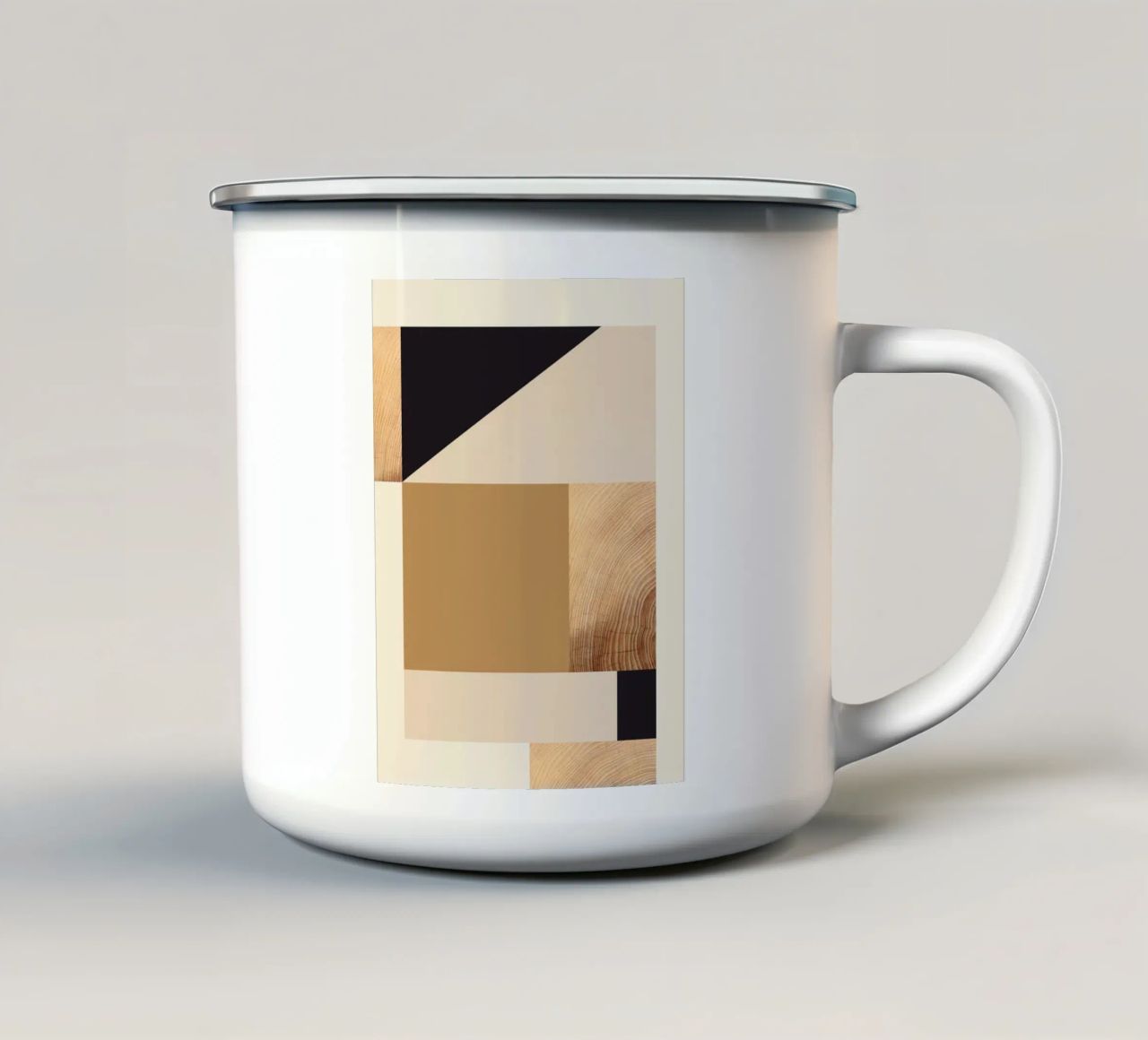 Forme astratte minimali 24 tazza in smalto da Gaite
