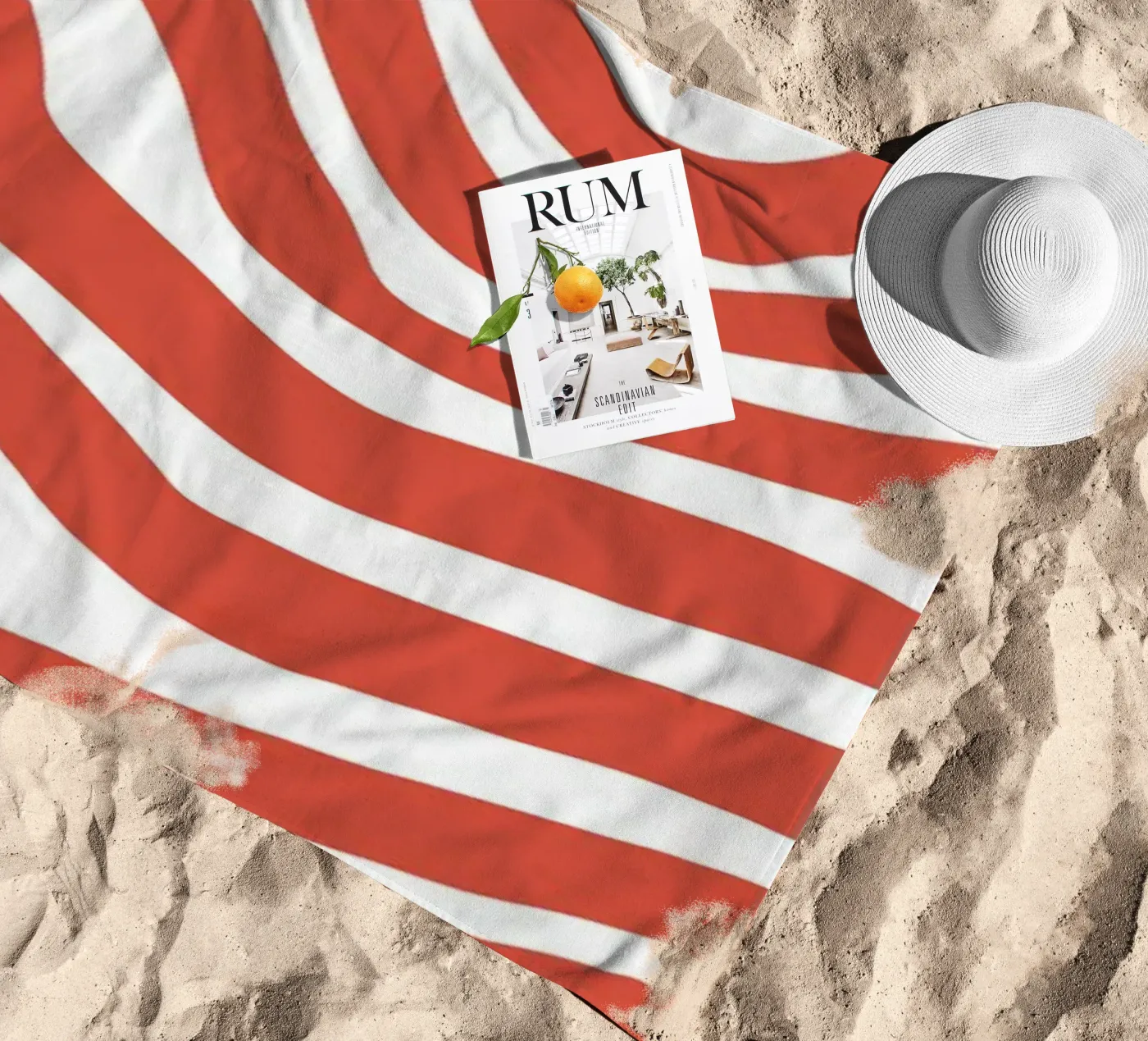 Linea rossa telo mare da MODERN NUANCE