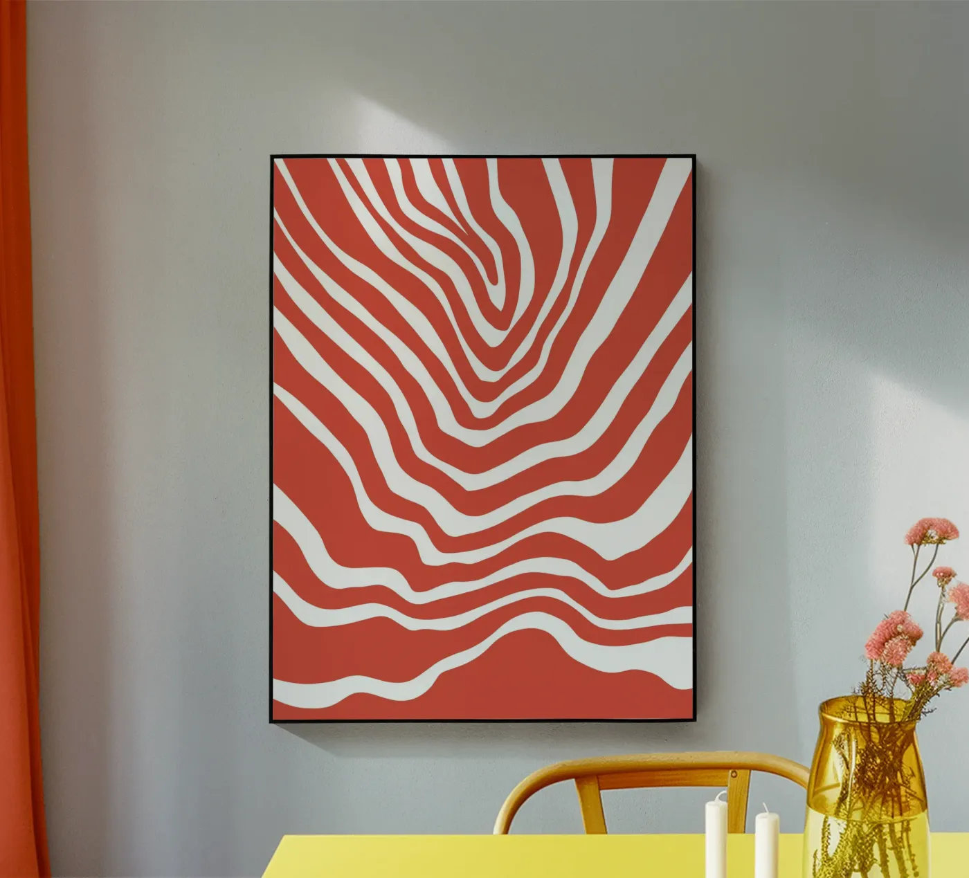 Rote Linie Acryl-Glas von MODERN NUANCE