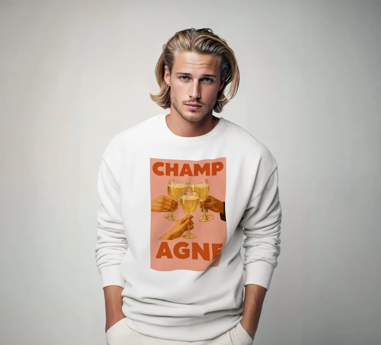 Golden Bubbles & Good Vibes sweatshirt by QuooodZ by MooodzArt