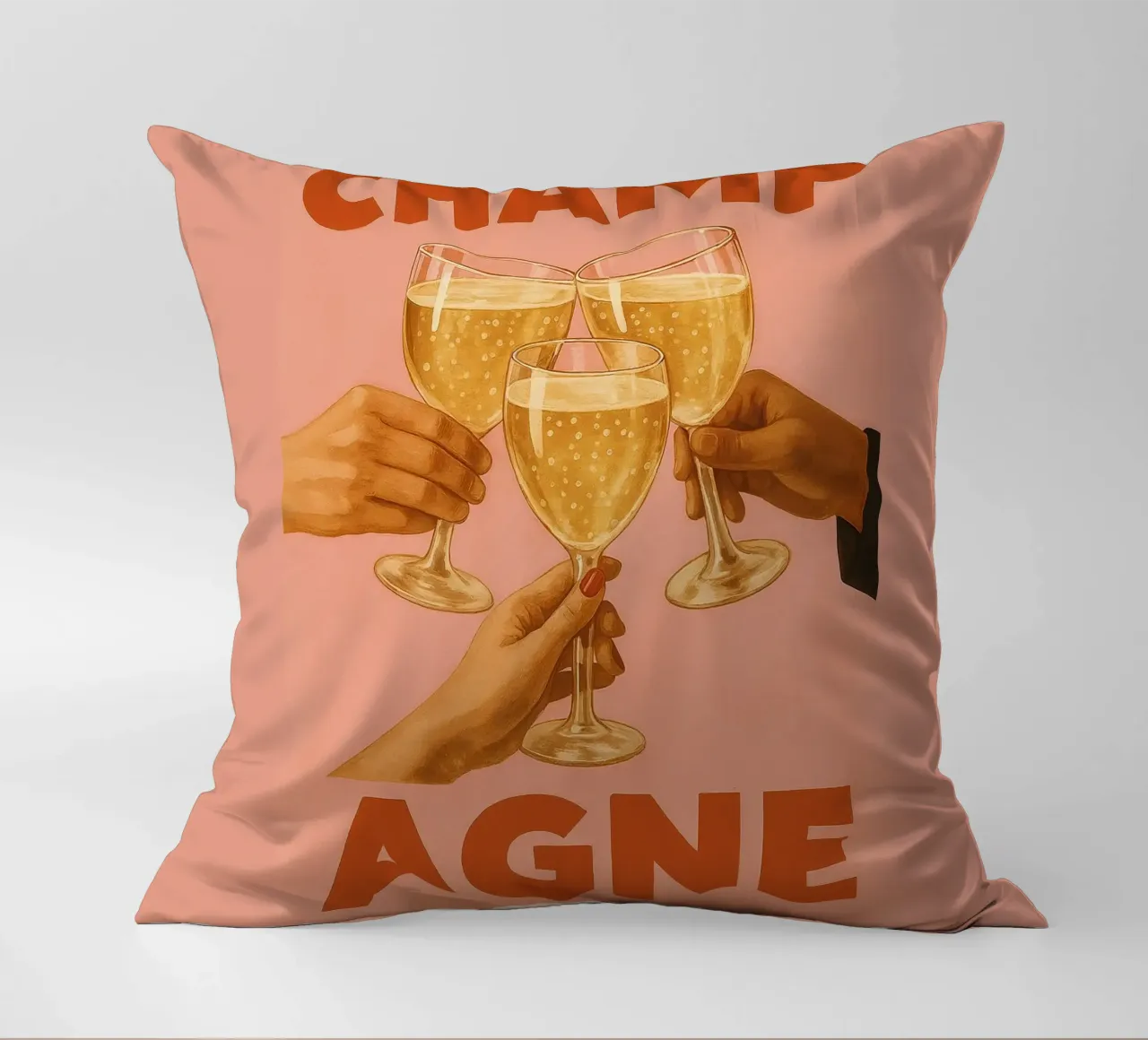 Golden Bubbles & Good Vibes cuscino da QuooodZ by MooodzArt