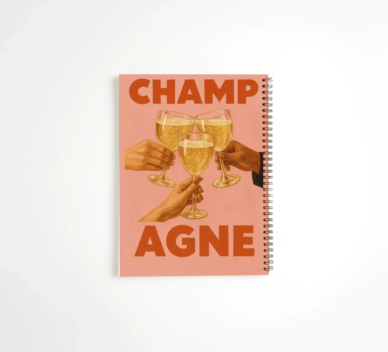 Golden Bubbles & Good Vibes spiral notebook by QuooodZ by MooodzArt