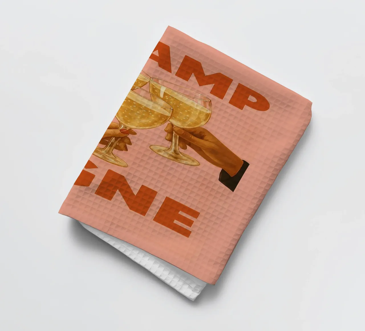 Golden Bubbles & Good Vibes canovaccio da cucina da QuooodZ by MooodzArt