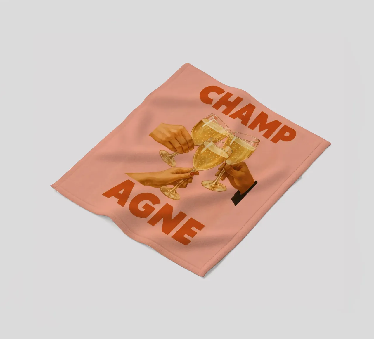 Golden Bubbles & Good Vibes coperta in pile da QuooodZ by MooodzArt