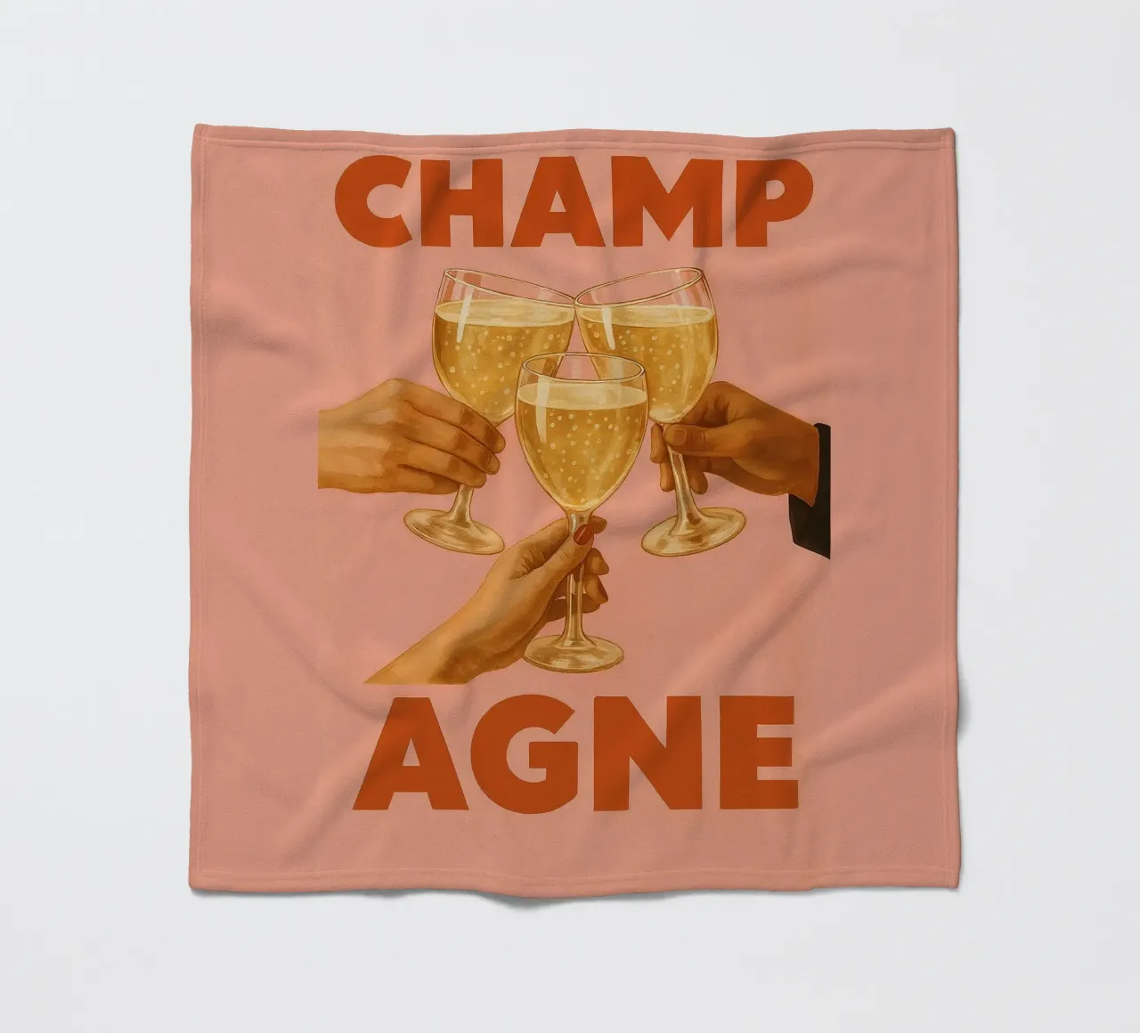 Golden Bubbles & Good Vibes coperta in pile da QuooodZ by MooodzArt