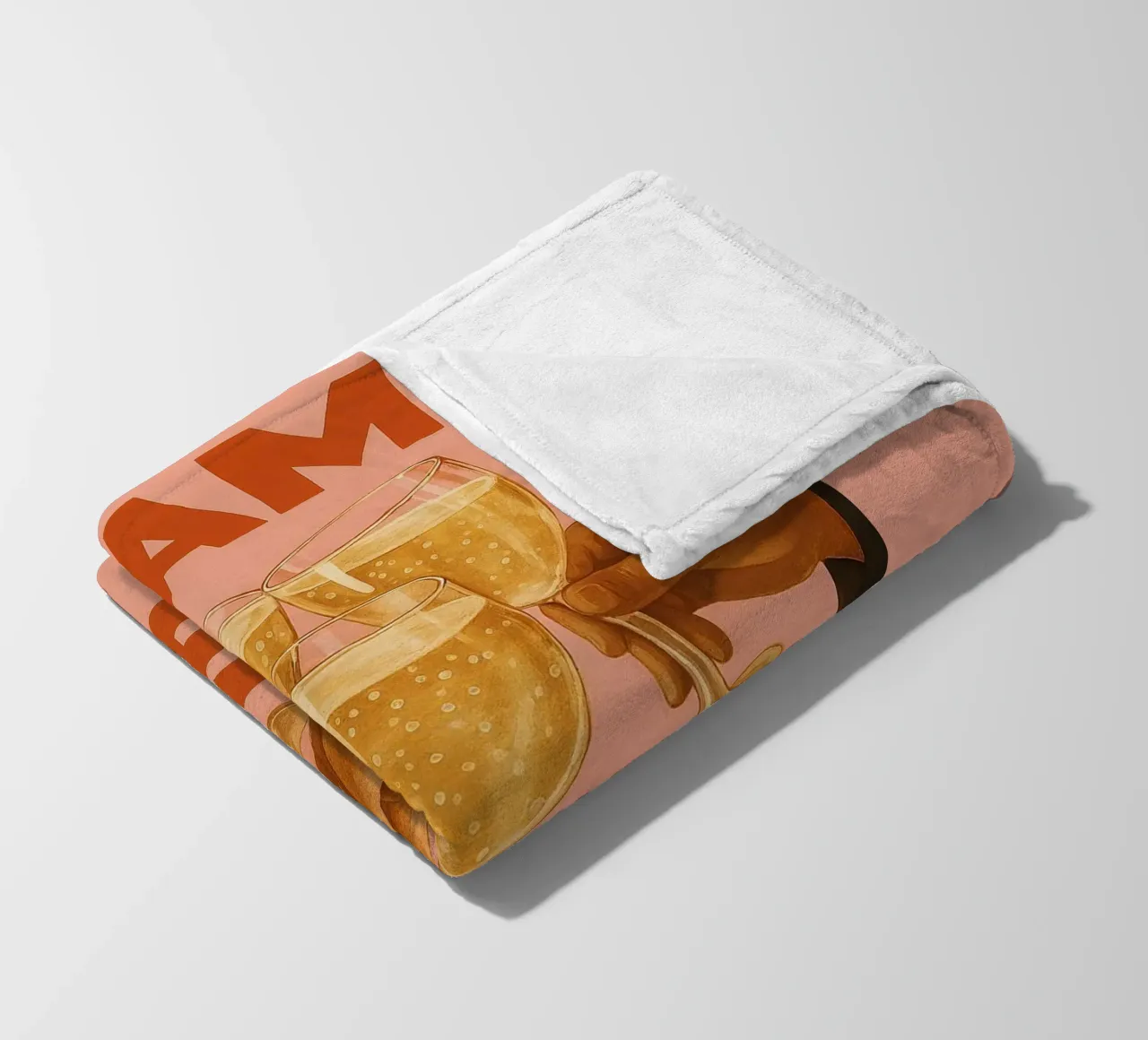 Golden Bubbles & Good Vibes coperta in pile da QuooodZ by MooodzArt