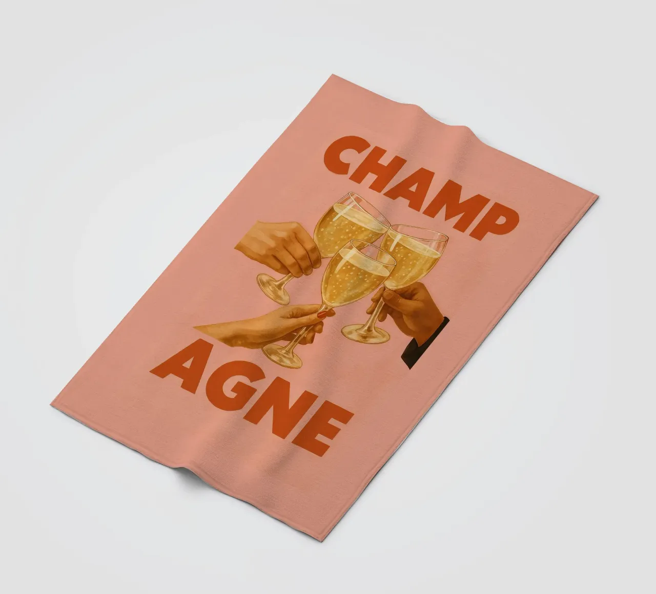 Golden Bubbles & Good Vibes coperta in pile da QuooodZ by MooodzArt