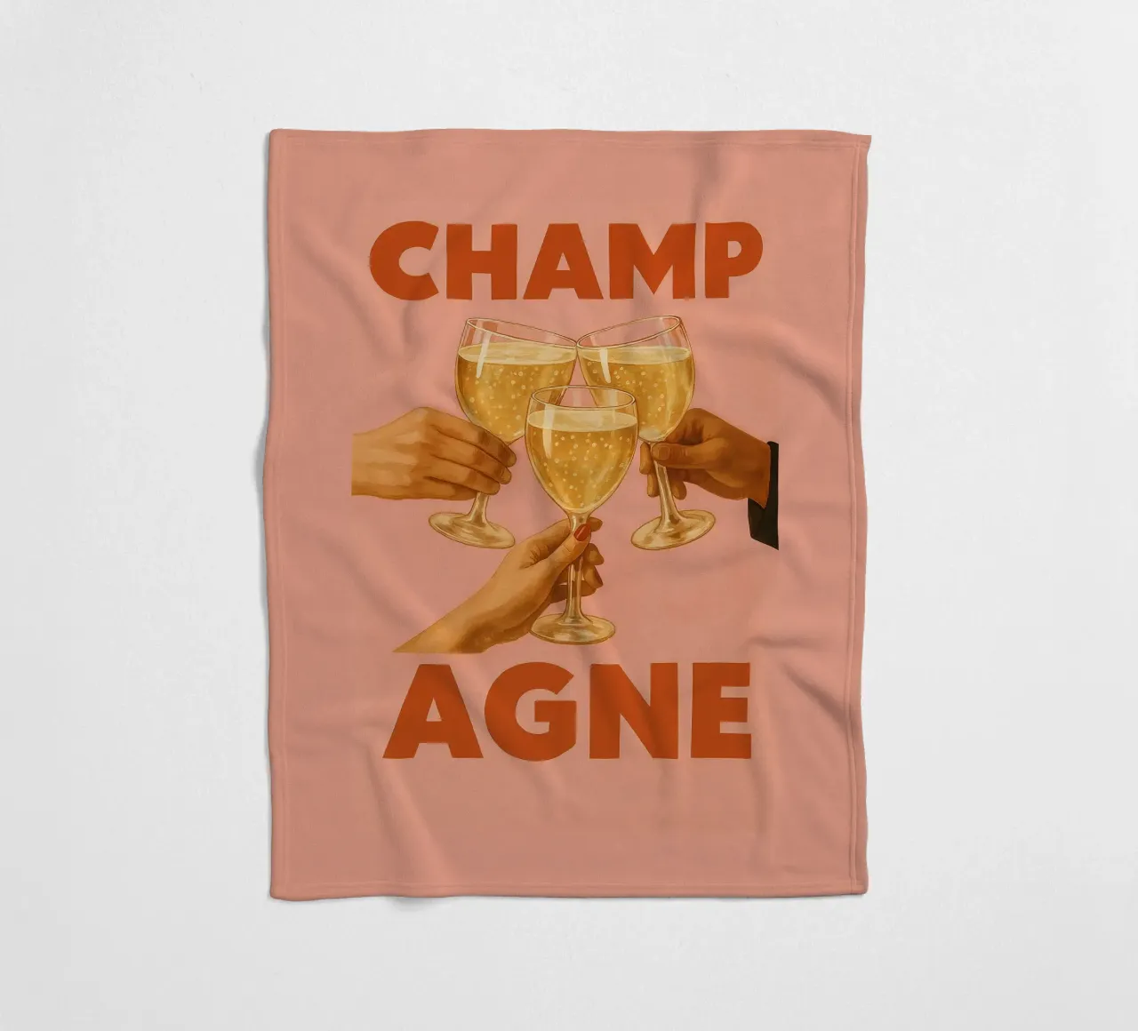 Golden Bubbles & Good Vibes coperta in pile da QuooodZ by MooodzArt