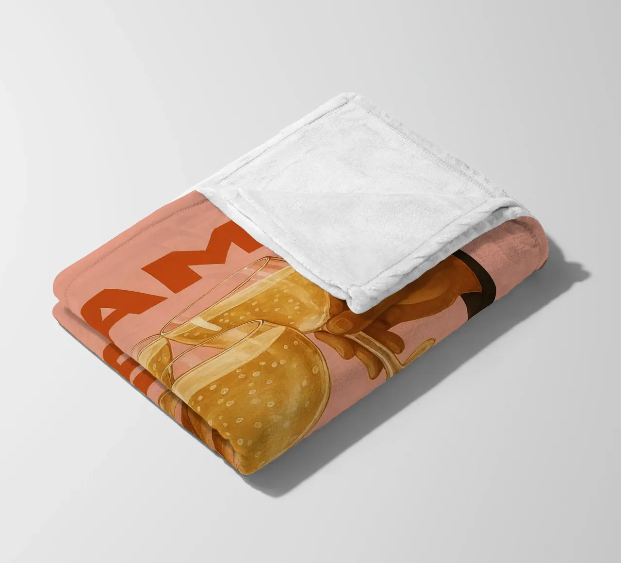 Golden Bubbles & Good Vibes coperta in pile da QuooodZ by MooodzArt